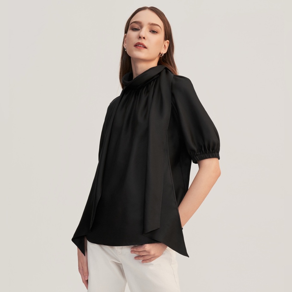 Lily Silk Women Ajuga Silk Twill Blouse Top